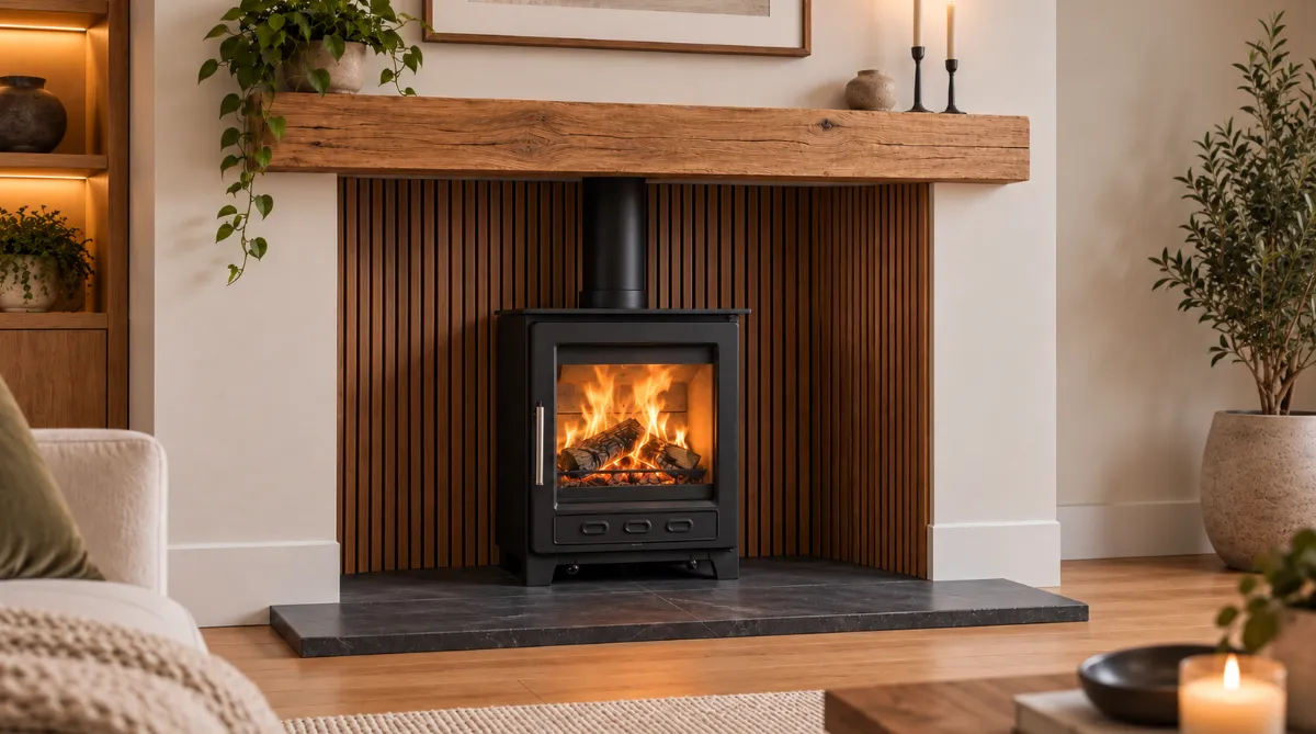 Acoustic wood effect Fireplace Chamber