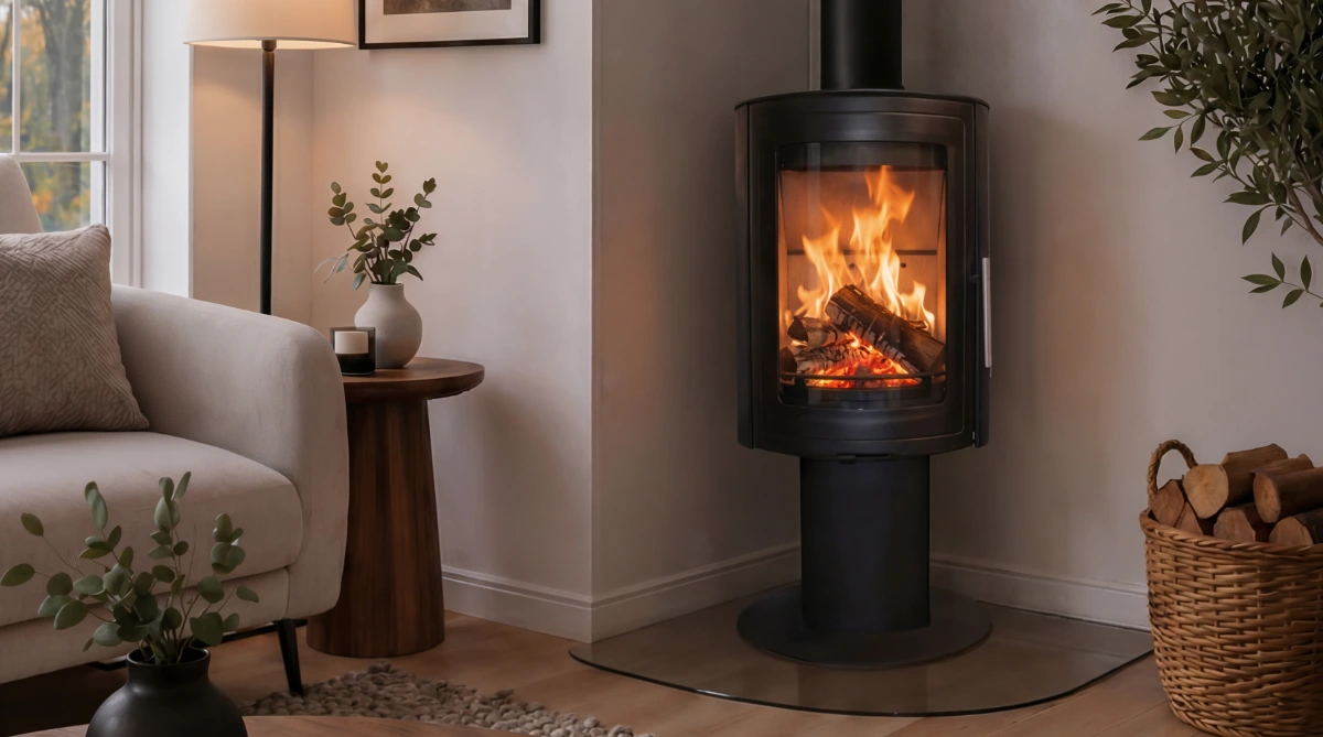 pedestal wood burning stoves