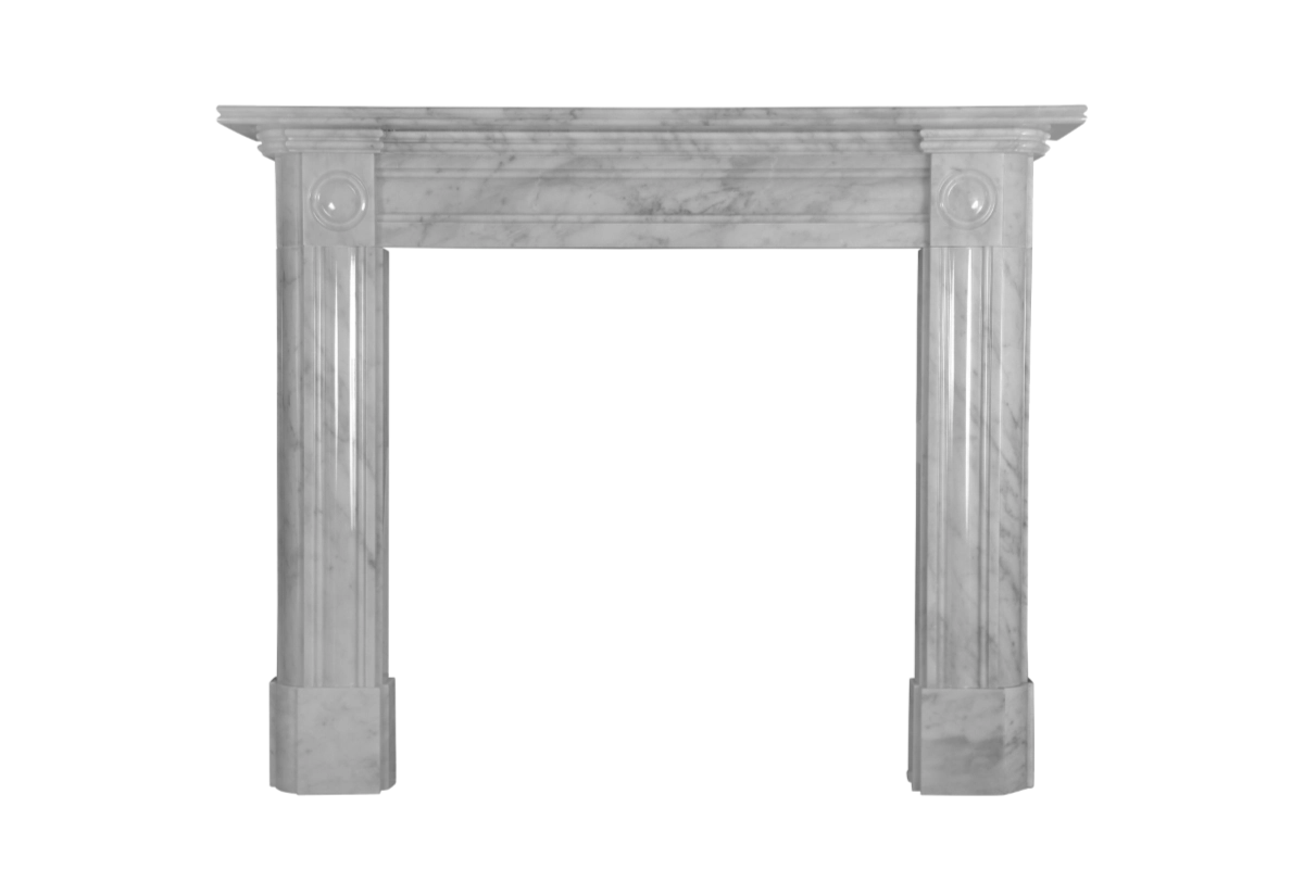 Hesley Carrara Marble Fireplace Surround