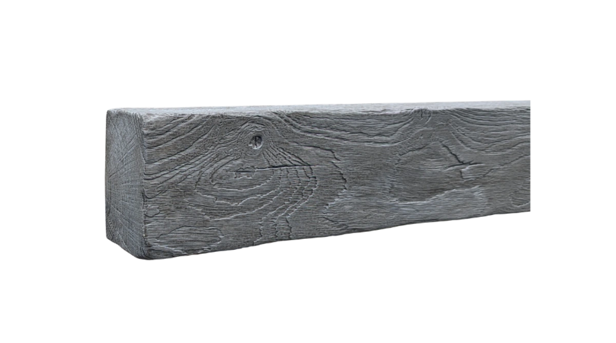 grey oak fireplace beam